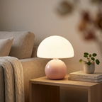 Lampe de Chevet USB Rose/Orange - Lumière Tamisée Rechargeable