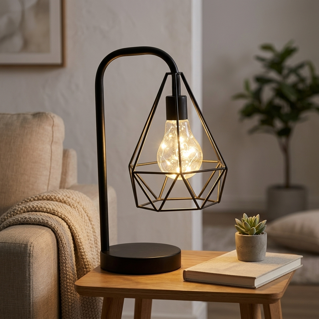 Lampe de Chevet Design Rétro - Lumière Douce Ambiance Cosy