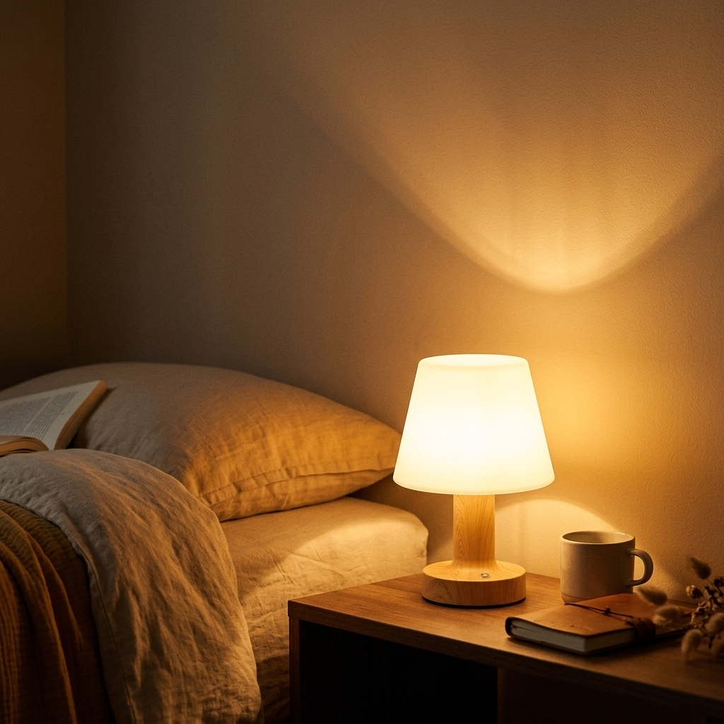 Lampe de Chevet Champignon LED Rechargeable - Lumière Tamisée Tactile