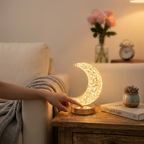 Lampe de Chevet Lune LED Rechargeable - Lumière Tamisée Tactile