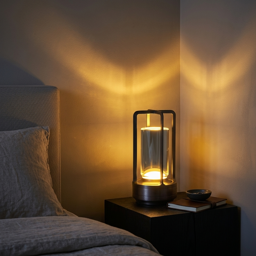 Lampe de chevet rechargeable tactile avec lumière chaude ajustable