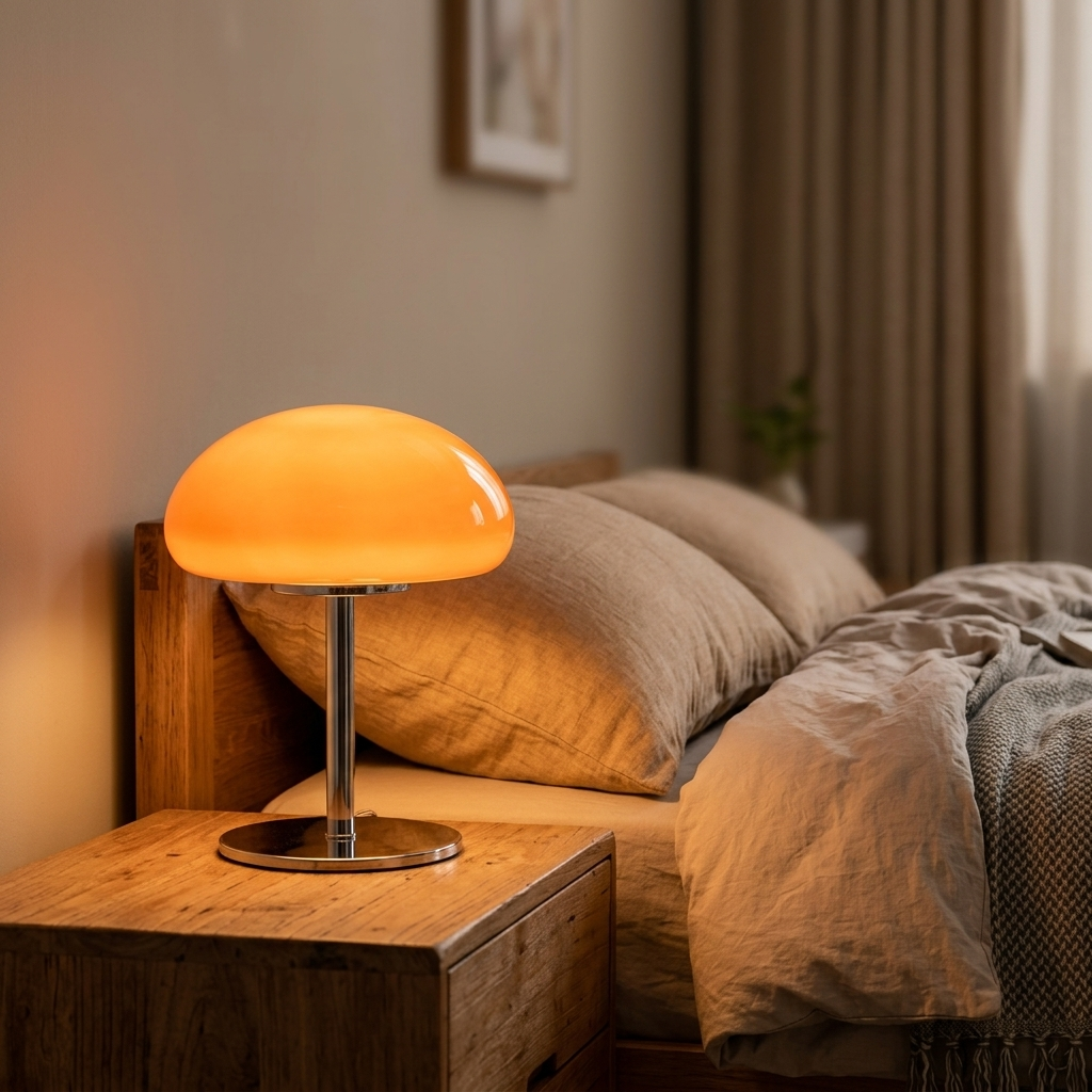 Lampe de Chevet Nuage Crème, Design Élégant, Lumière Chaude