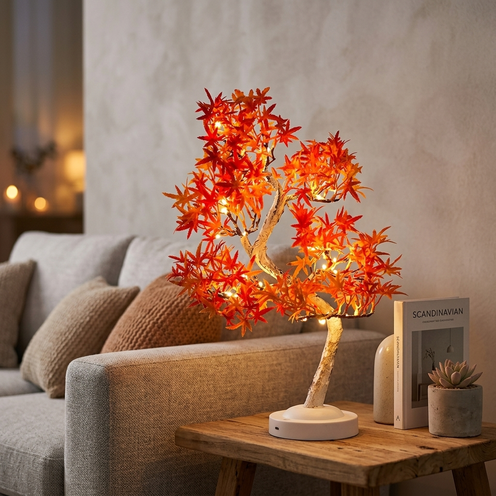 Lampe de Chevet Bonsaï LED – Lumière Chaleureuse USB Rechargeable