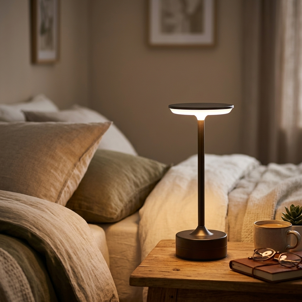 Lampe de Chevet Tactile Rechargeable - Lumière Tamisée USB
