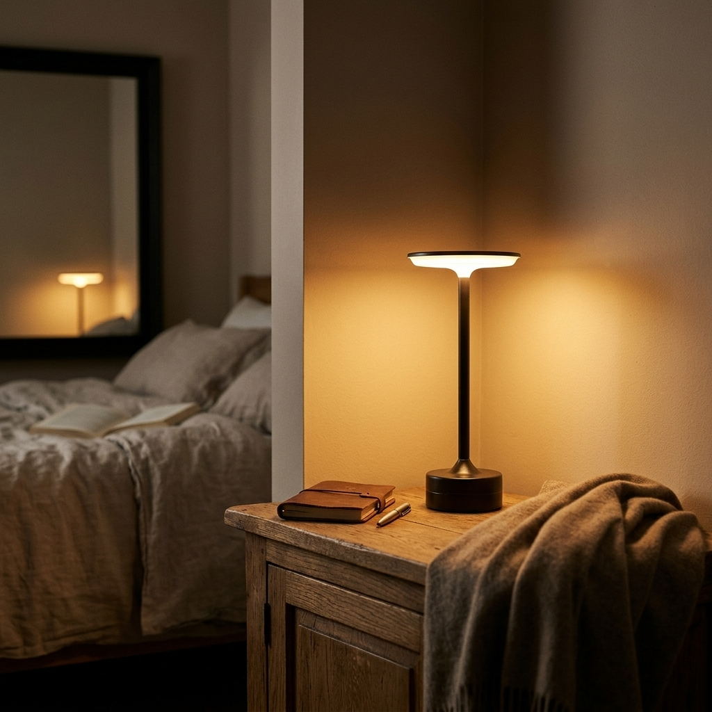 Lampe de Chevet Tactile Rechargeable - Lumière Tamisée USB