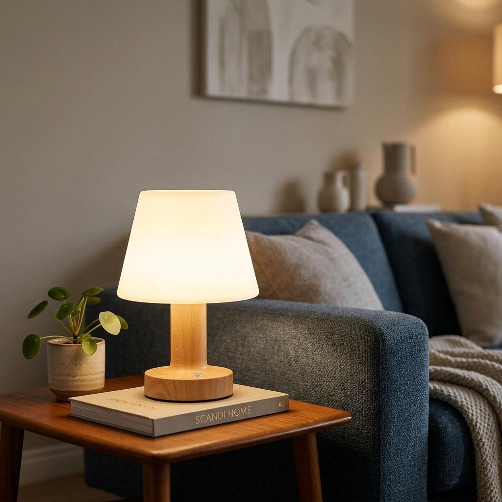 Lampe de Chevet Champignon LED Rechargeable - Lumière Tamisée Tactile