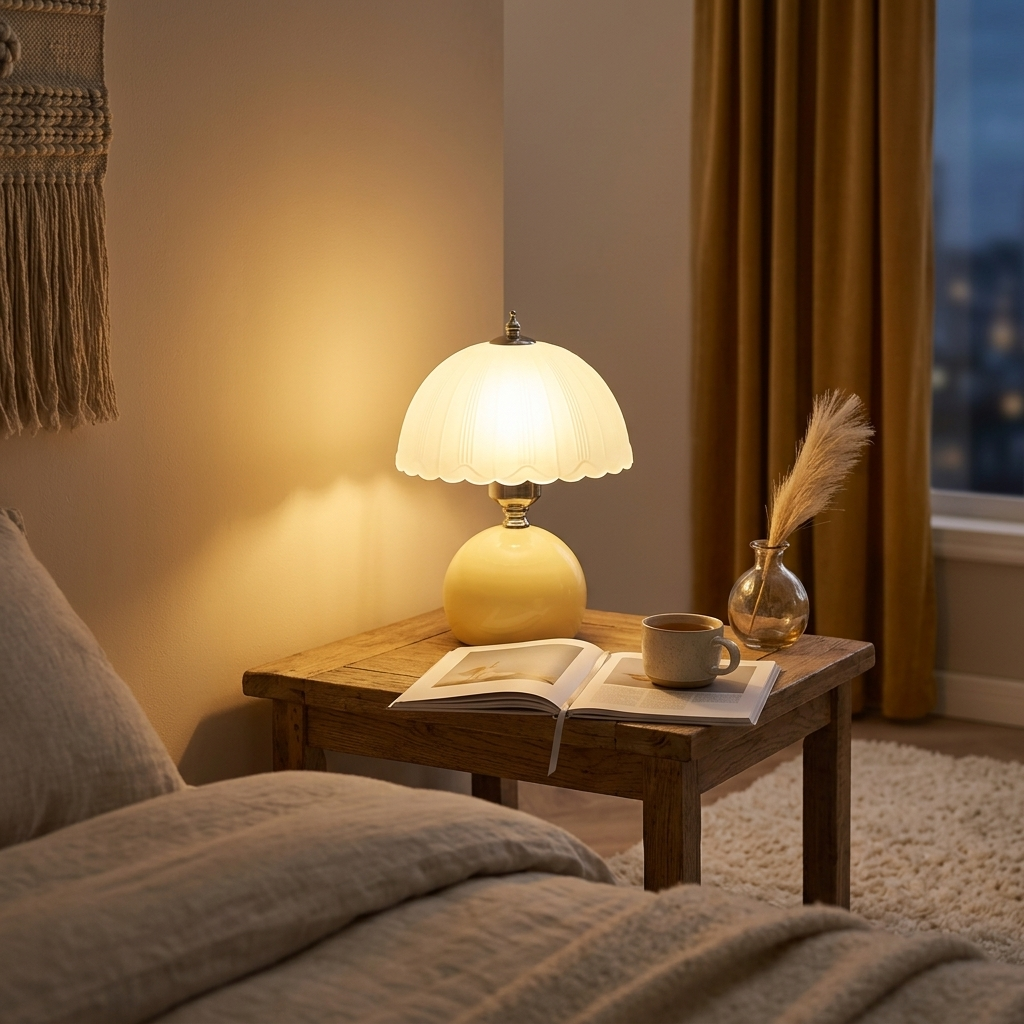 Lampe de Chevet Fleur Design Moderne - Lumière Cosy Chambre