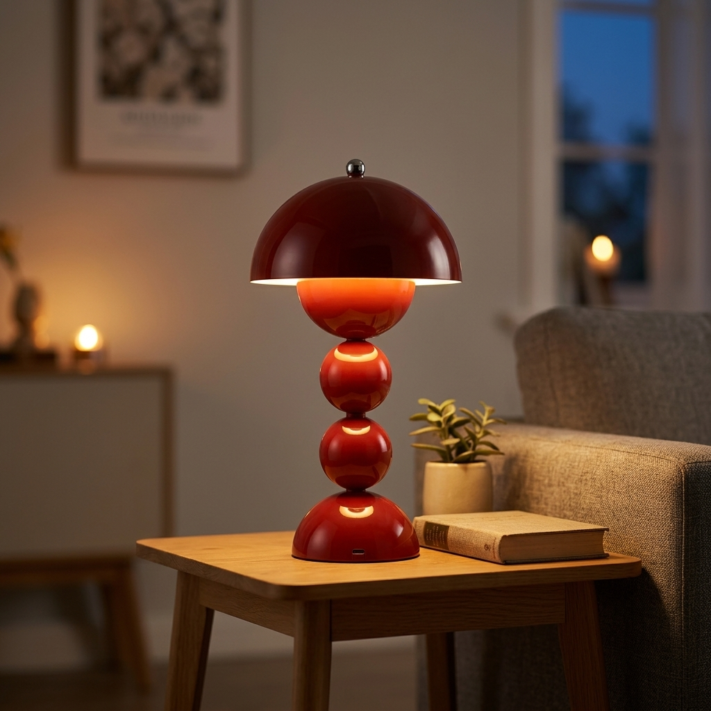 Lampe de Chevet LED USB Dimmable - Design Nordique Floral