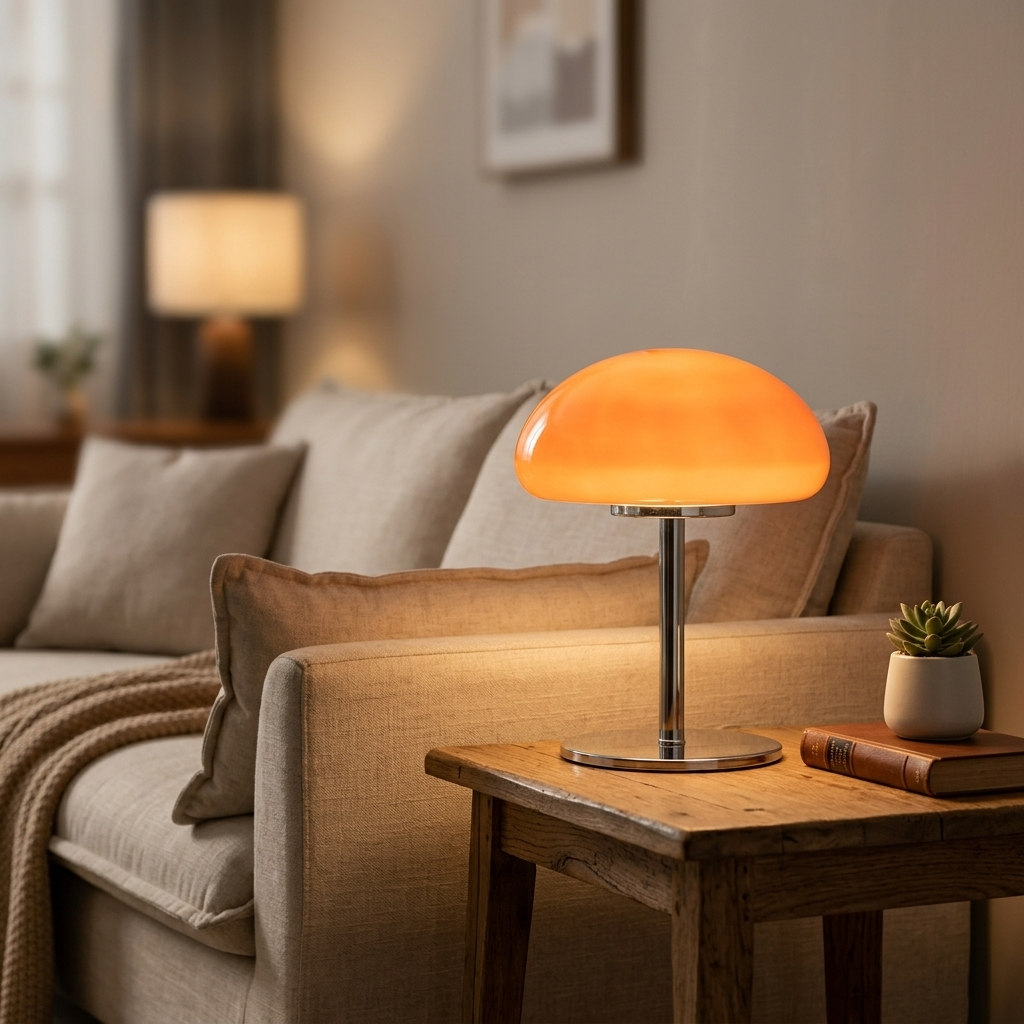 Lampe de Chevet Nuage Crème, Design Élégant, Lumière Chaude