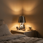 Lampe de Chevet Tactile Design Doré – Lumière Rechargeable USB